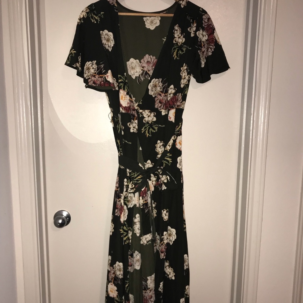 Wrap Split Maxi Dress